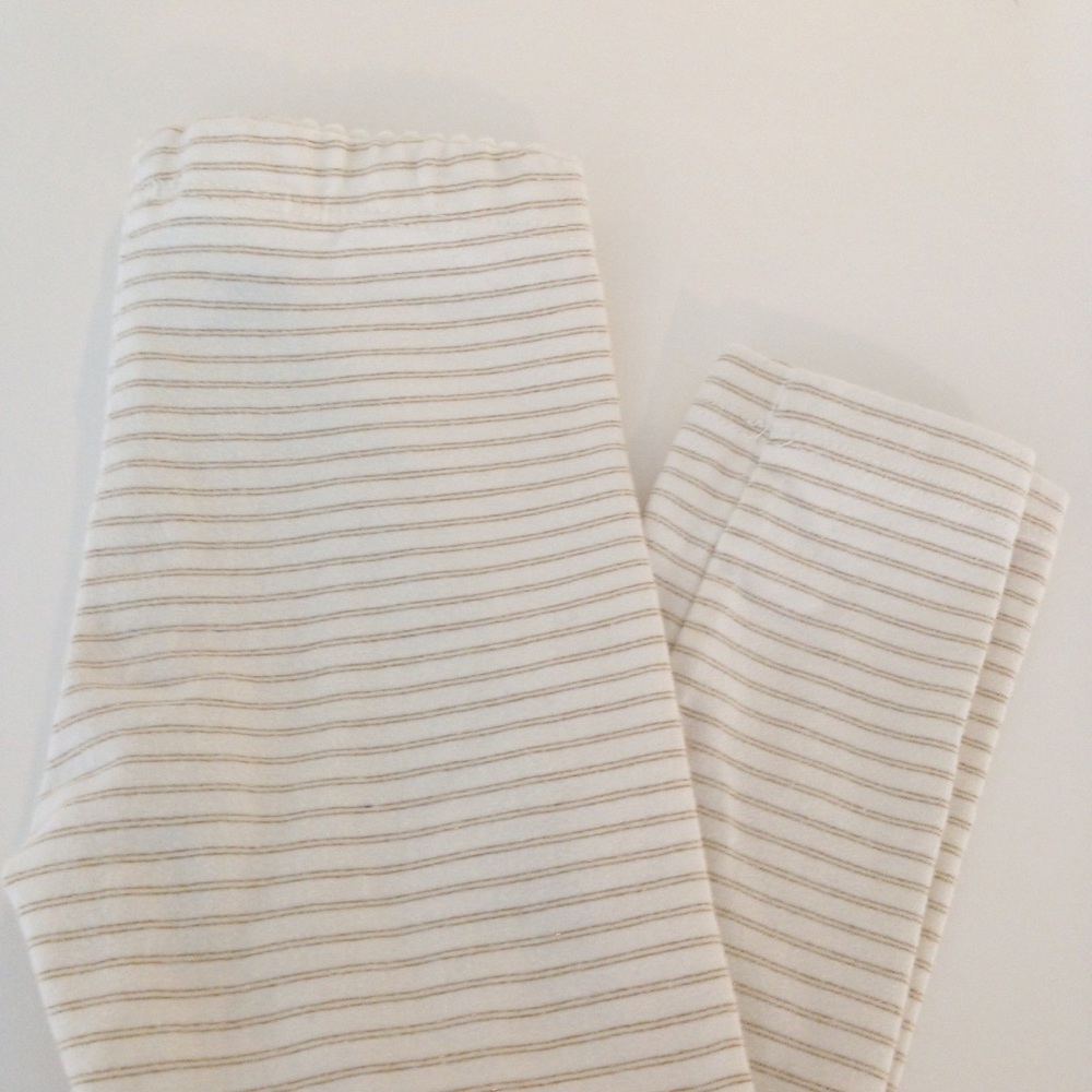 Tea collection toddler legging ivory cream gold